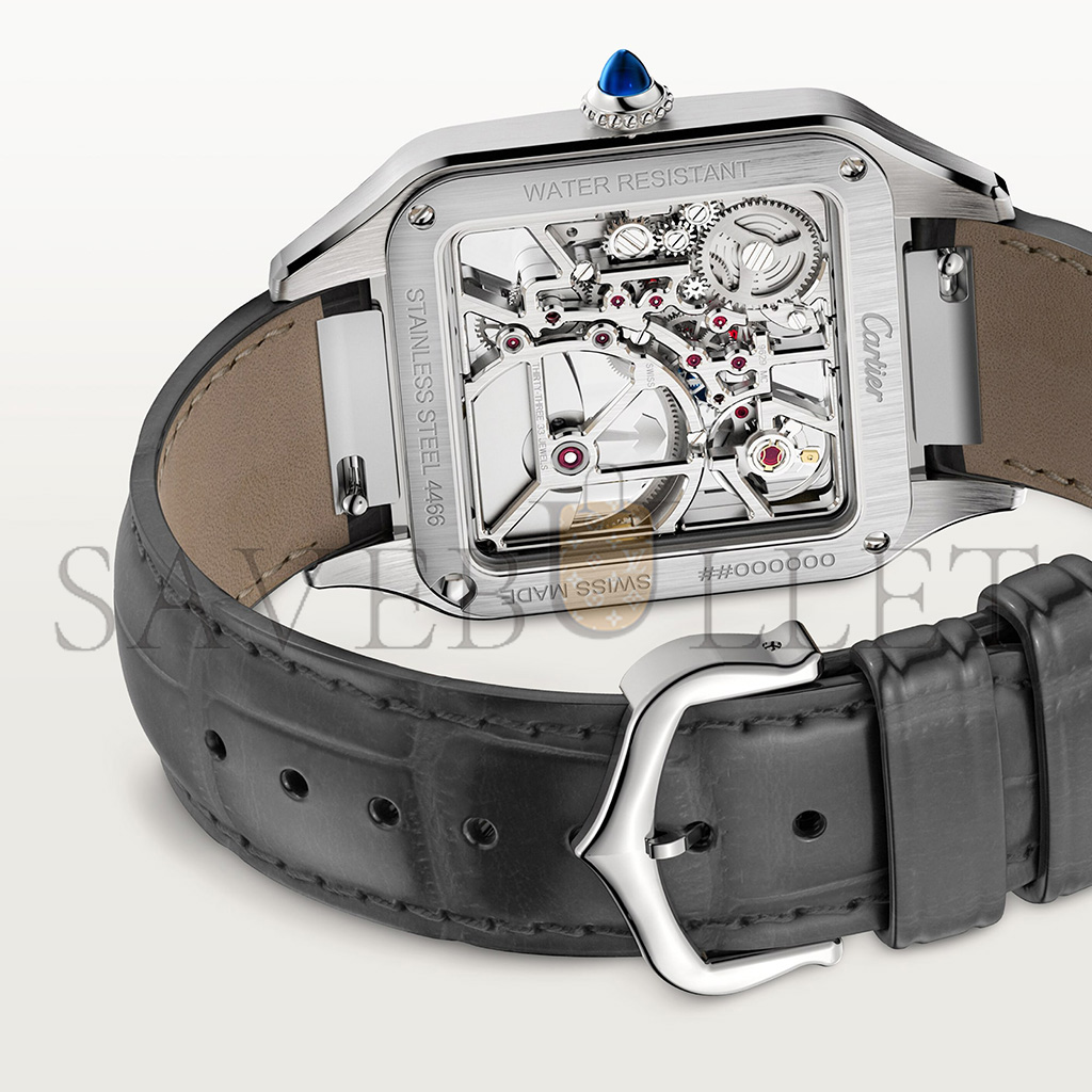 CARTIER SANTOS-DUMONT SKELETON WATCH WITH MICRO-ROTOR WHSA0032